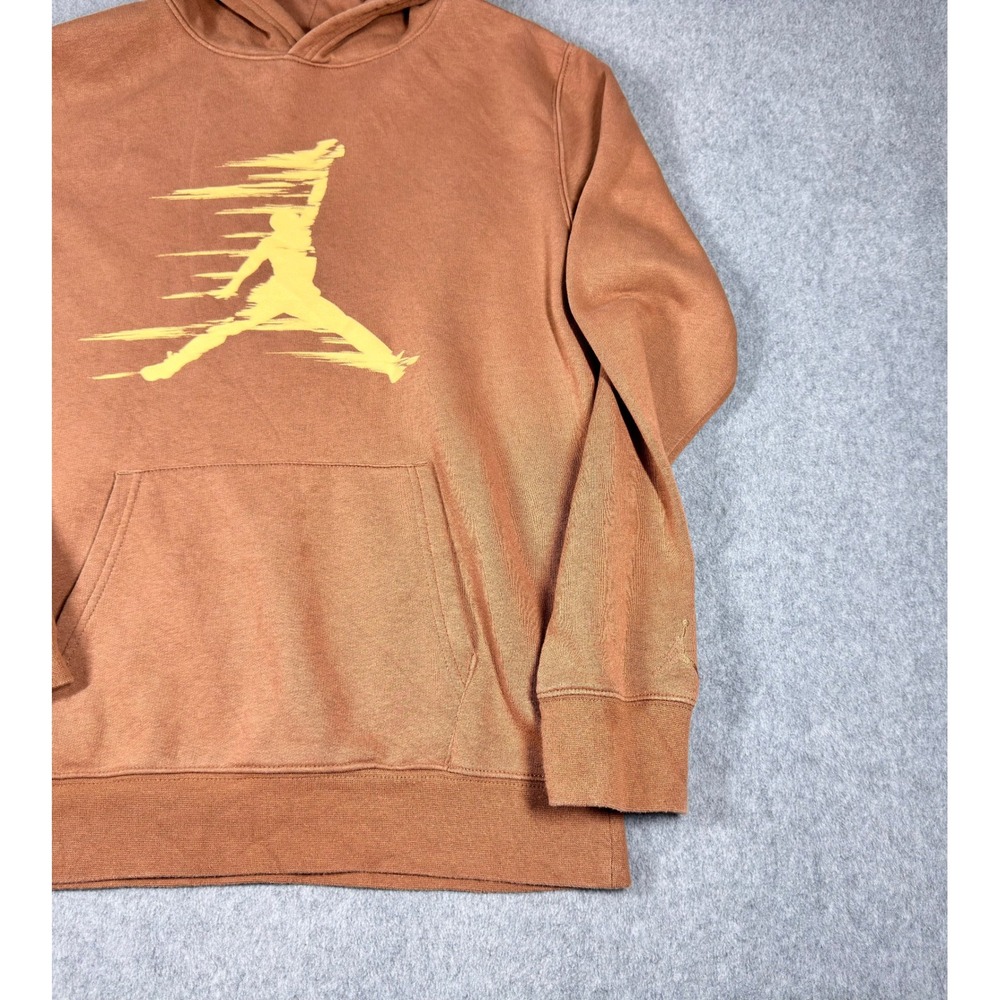 Jordan MVP Hoodie Youth XL Unisex Fleece Pullover Brown Sweater - Picture 2 of 6